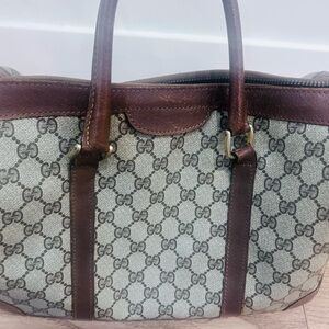 Gucci Brown and Cream Tote Bag